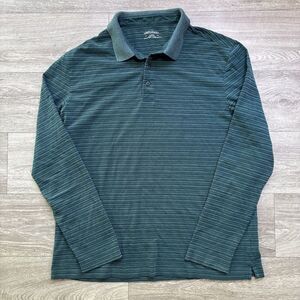 Untuckit‎ Shirt Long Sleeve Henley Men's Large Green Shirt Cotton Blend